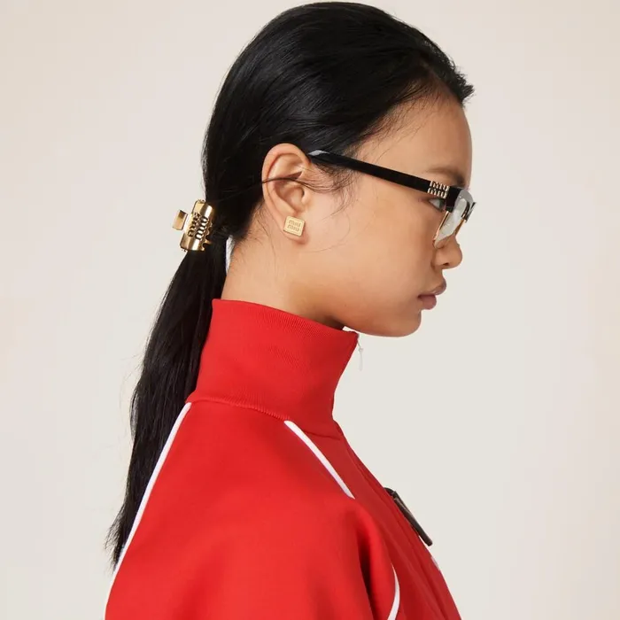 Women TShirts And Sweatshirts Miu Miu Nylon Sweatshirt Red