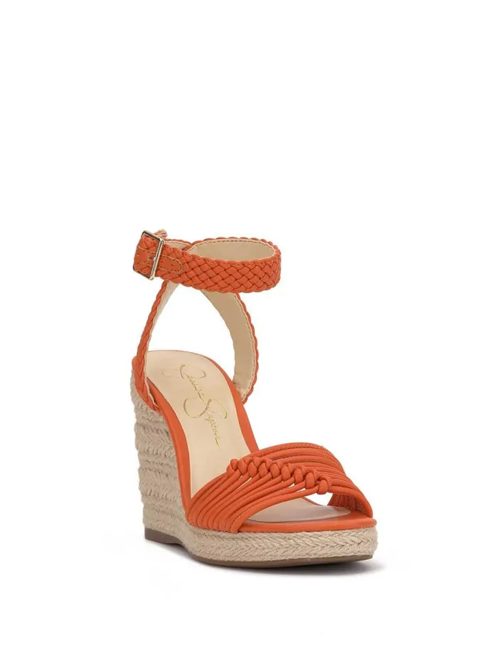 Women Talise Braided Wedge In Tangerine Jessica Simpson Wedges