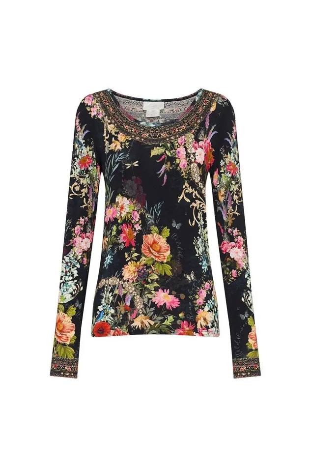 Women Tees Camilla Long Sleeve Fitted Top Hampton Hive