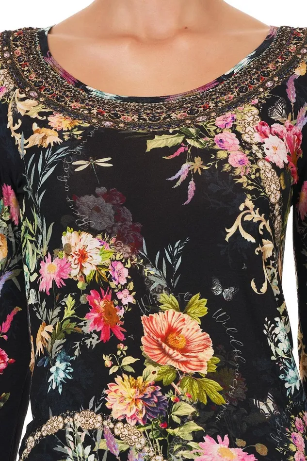 Women Tees Camilla Long Sleeve Fitted Top Hampton Hive