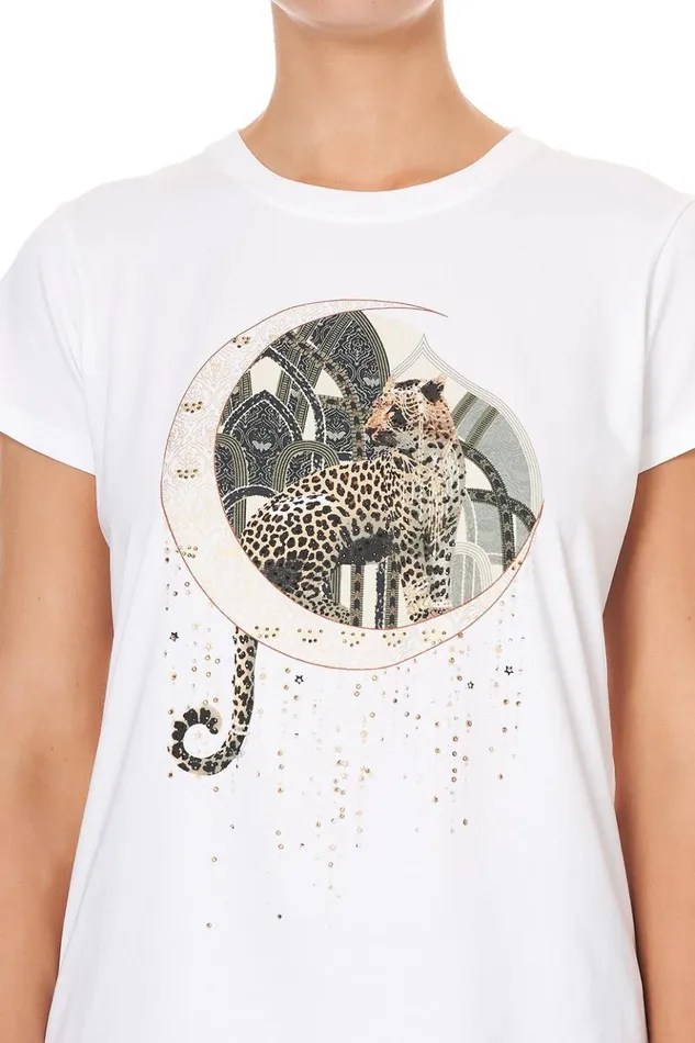 Women Tees Camilla Slim Fit Round Neck TShirt One Tribe