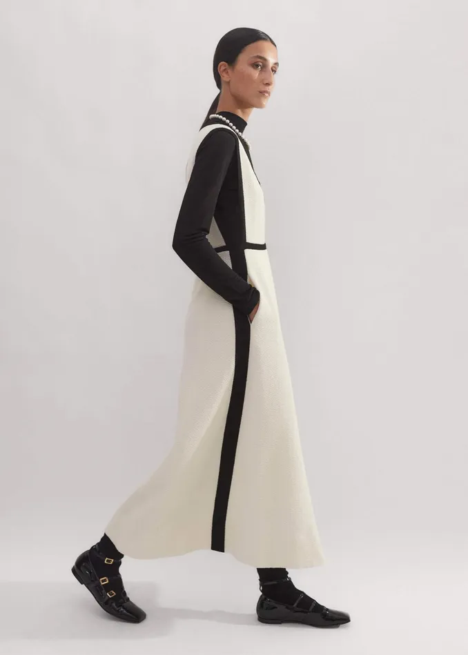 Women Textured CutOut Layering Maxi Dress Cream MEEM
