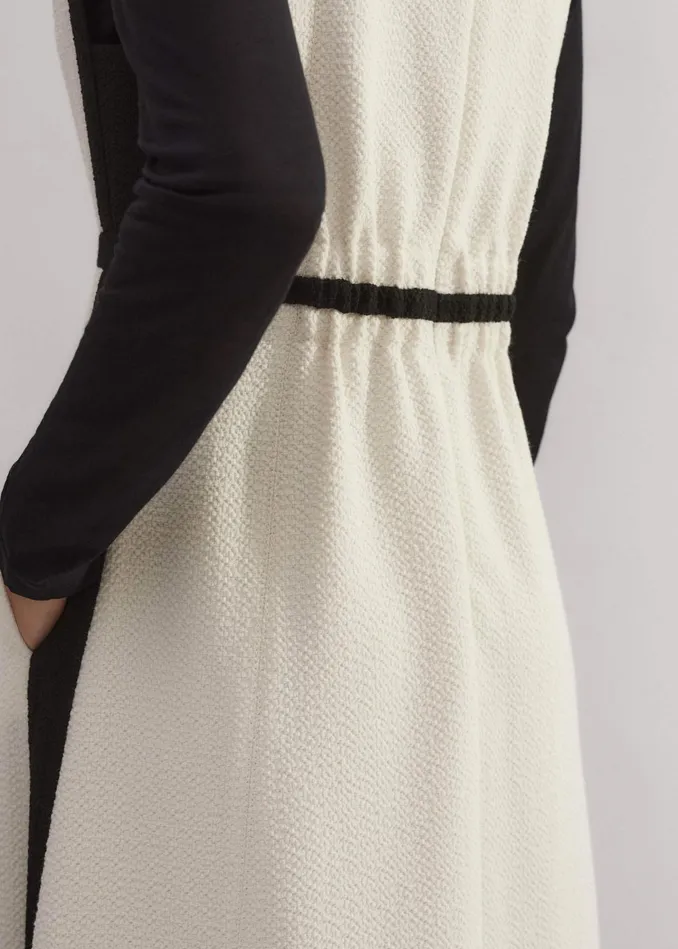 Women Textured CutOut Layering Maxi Dress Cream MEEM
