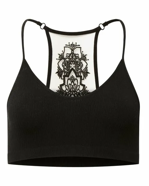 Women THE ELLA MESH BRALETTE BLACK Black Steve Madden Tops and Shirts Women THE ELLA MESH BRALETTE BLACK Black Steve Madden Tops and Shirts