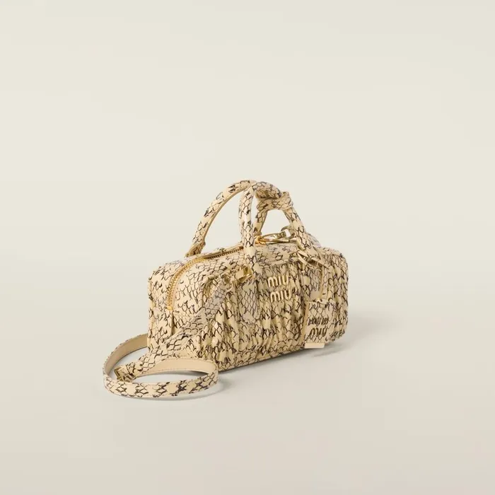 Women Top Handles Miu Miu Arcadie Ayers Snakeskin Bag Waxy White Women Top Handles Miu Miu Arcadie Ayers Snakeskin Bag Waxy White