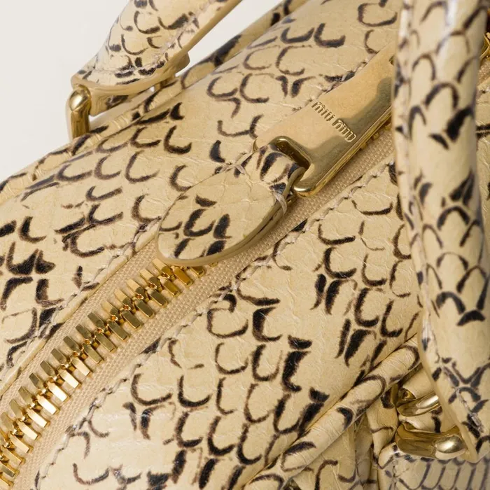Women Top Handles Miu Miu Arcadie Ayers Snakeskin Bag Waxy White Women Top Handles Miu Miu Arcadie Ayers Snakeskin Bag Waxy White