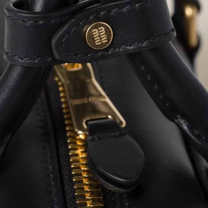 Women Top Handles Miu Miu Arcadie Leather Bag Black Women Top Handles Miu Miu Arcadie Leather Bag Black
