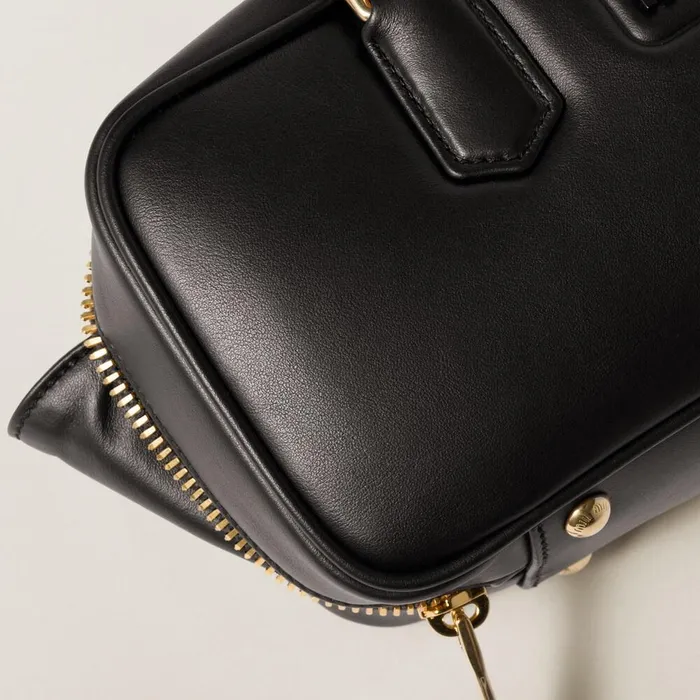 Women Top Handles Miu Miu Arcadie Leather Bag Black Women Top Handles Miu Miu Arcadie Leather Bag Black