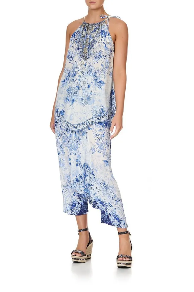 Women Tops Camilla Handkerchief Hem Tank High Tea