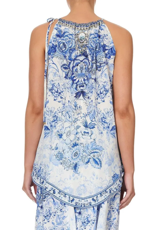 Women Tops Camilla Handkerchief Hem Tank High Tea