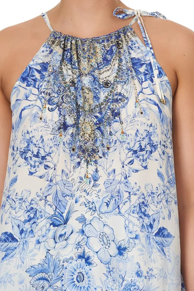 Women Tops Camilla Handkerchief Hem Tank High Tea