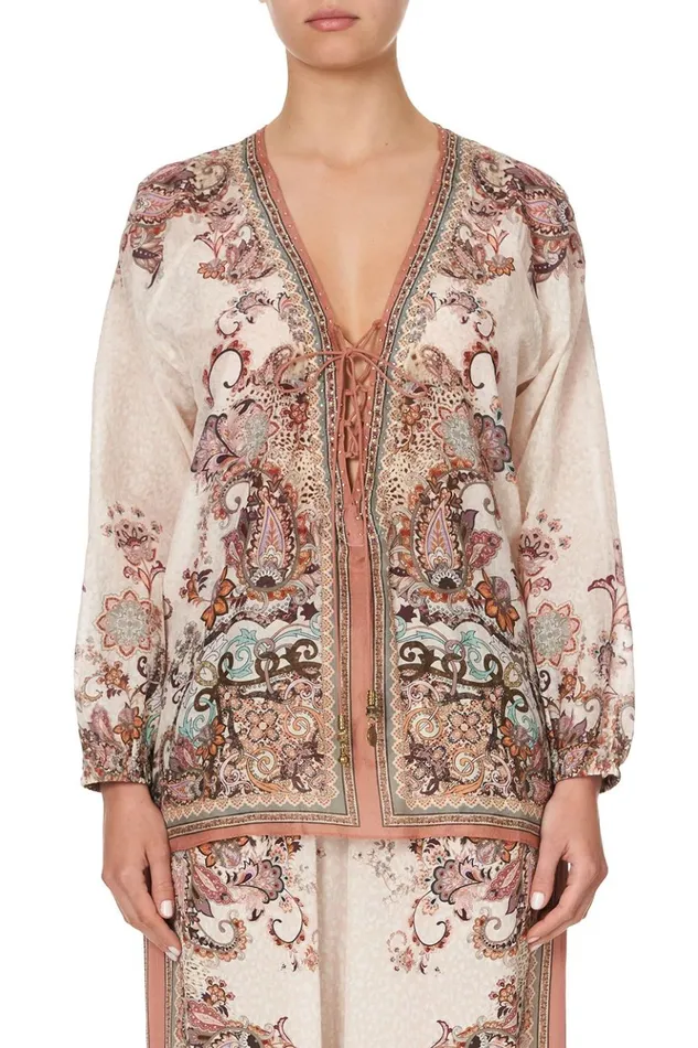 Women Tops Camilla Lace Up Blouse Tales Of Talitha