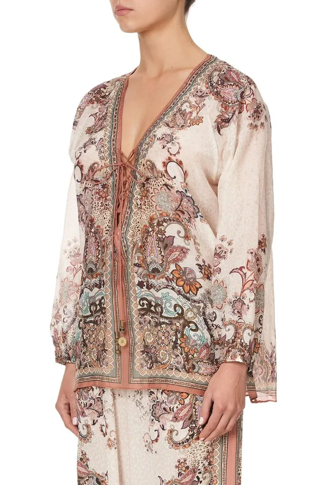 Women Tops Camilla Lace Up Blouse Tales Of Talitha
