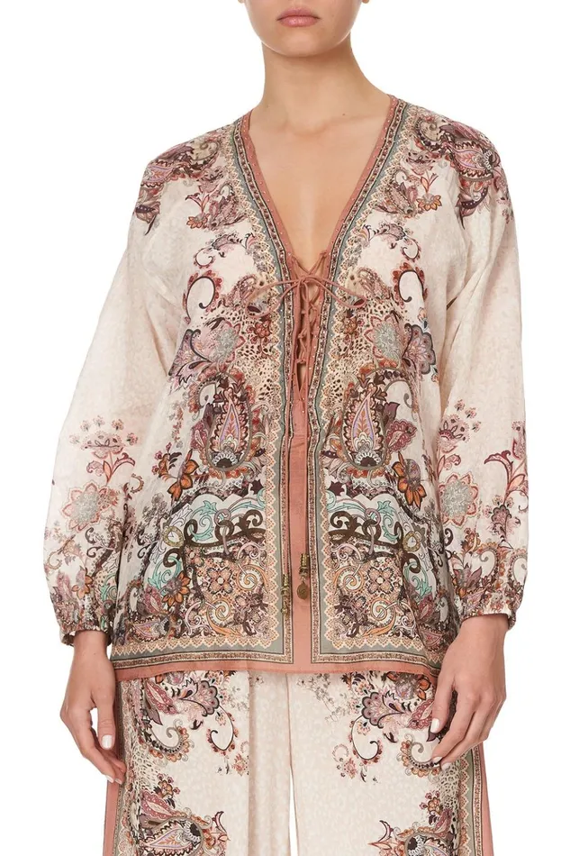 Women Tops Camilla Lace Up Blouse Tales Of Talitha
