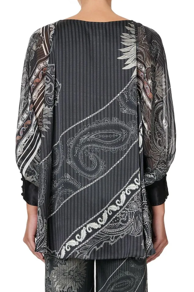 Women Tops Camilla Raglan Sleeve Button Up Top Tale Of The Fire Bird