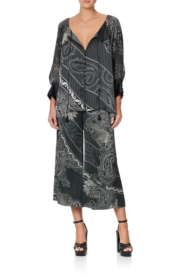 Women Tops Camilla Raglan Sleeve Button Up Top Tale Of The Fire Bird