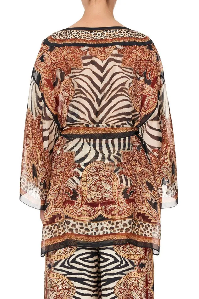 Women Tops Camilla Round Neck Top With Belt Wild Fire