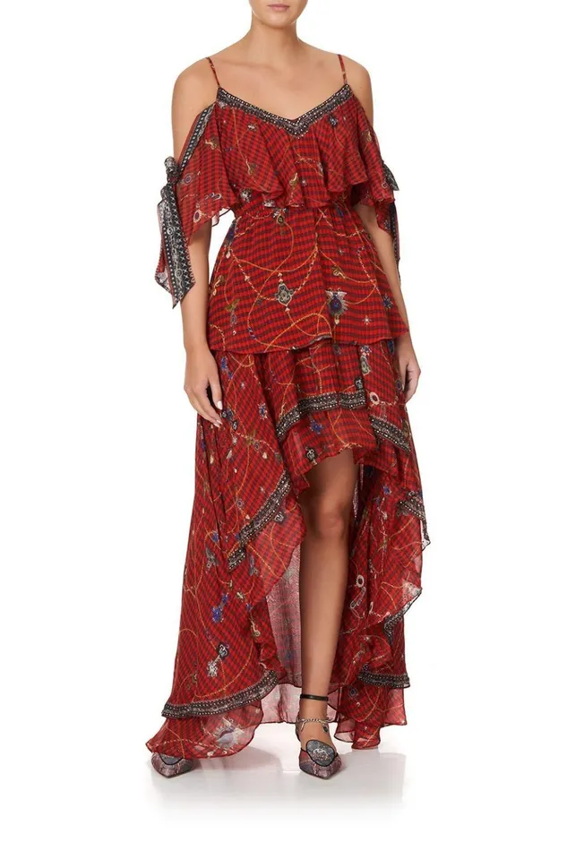 Women Tops Camilla Ruffle Top With Tie Sleeve Queens Children