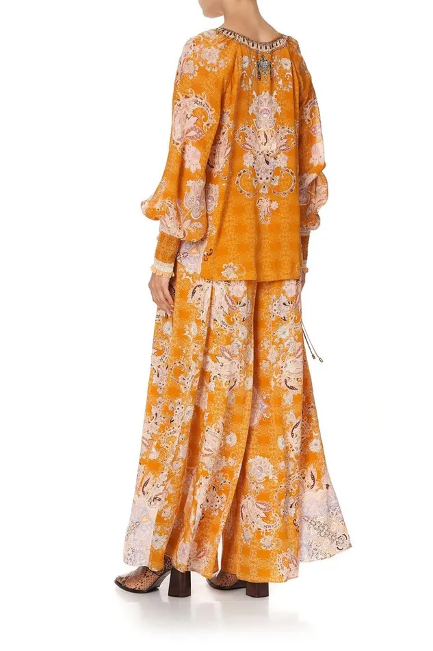 Women Tops Camilla Shirred Cuff Blouse Marrakesh Maiden