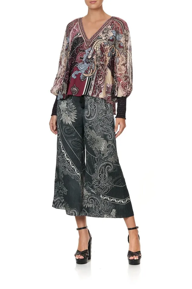 Women Tops Camilla Shirred Cuff Blouse Tale Of The Fire Bird