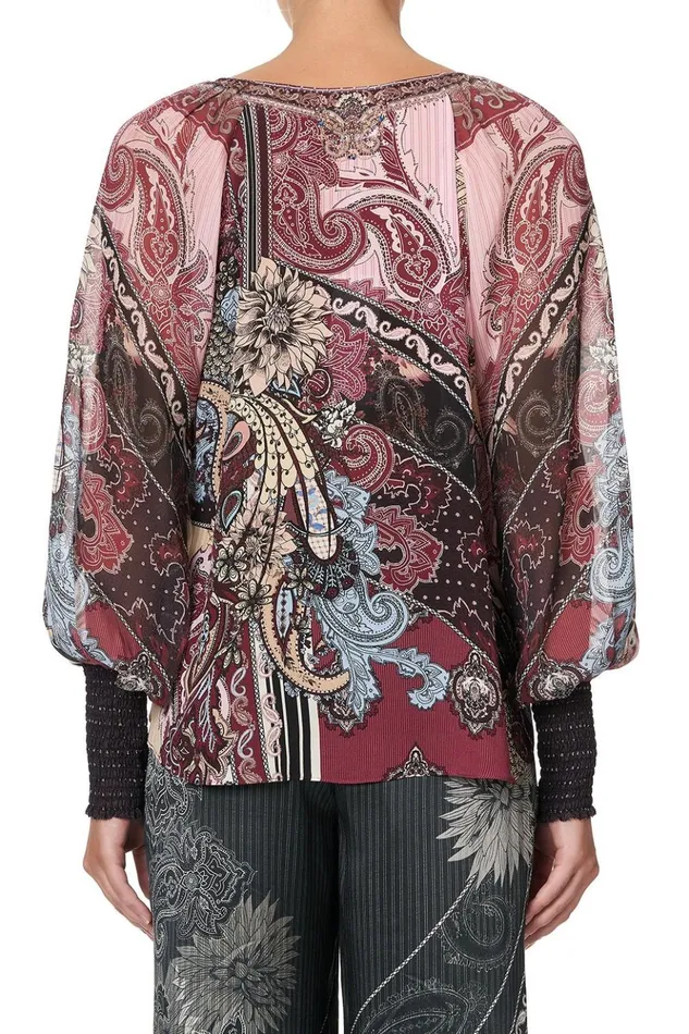Women Tops Camilla Shirred Cuff Blouse Tale Of The Fire Bird