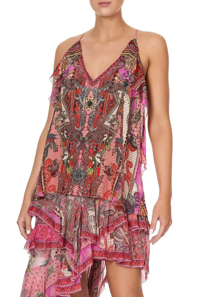 Women Tops Camilla Strap Top With Ruffle Lotus Lovers