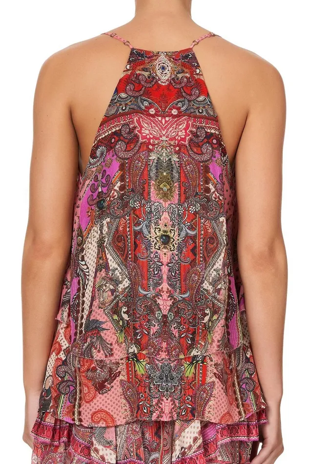 Women Tops Camilla Strap Top With Ruffle Lotus Lovers