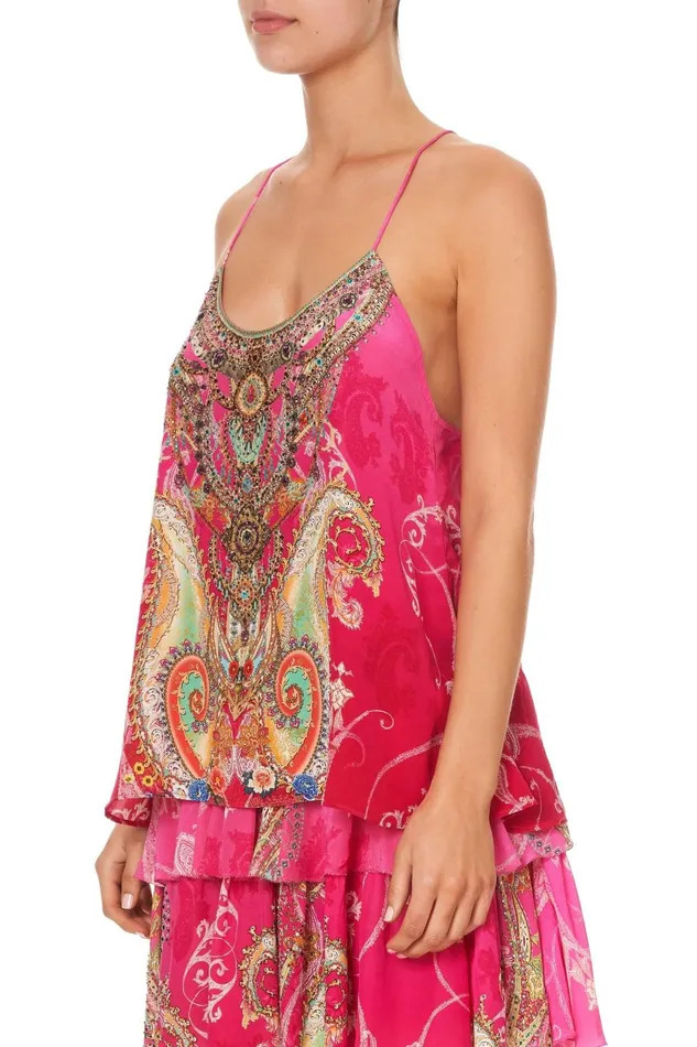 Women Tops Camilla T Back Shoestring Top Rainbow Rhythm