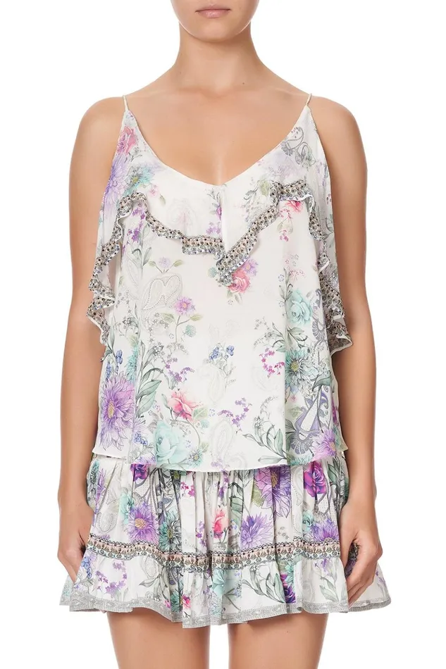 Women Tops Camilla Top With Neckline Frill Forever Far