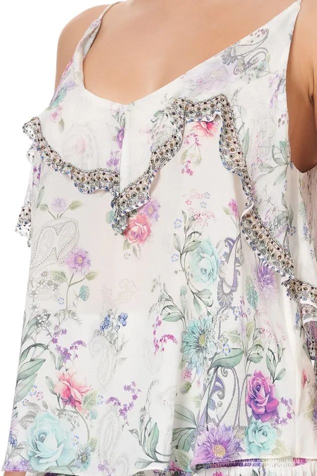Women Tops Camilla Top With Neckline Frill Forever Far