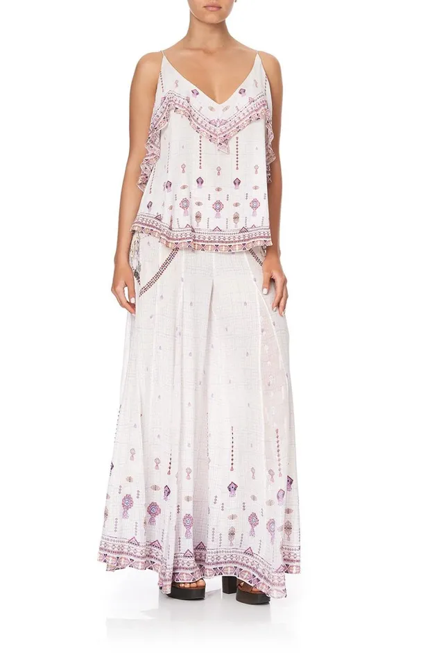 Women Tops Camilla Top With Neckline Frill Tanami Road