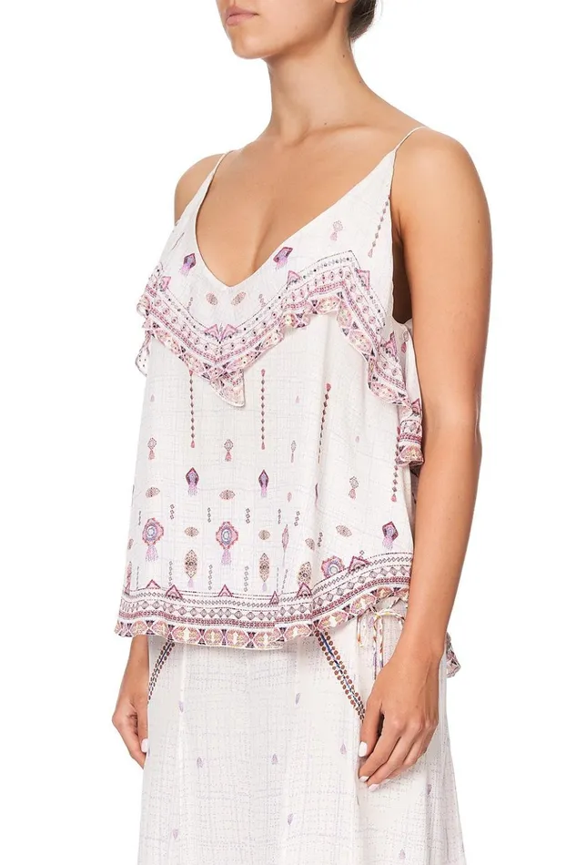 Women Tops Camilla Top With Neckline Frill Tanami Road