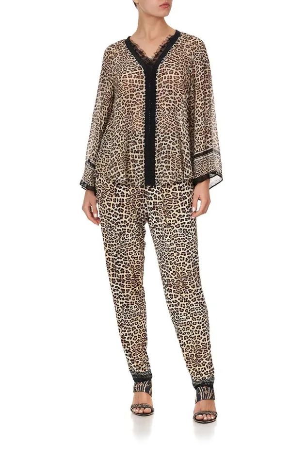 Women Tops Camilla V Neck Blouse With Neckband Sex Kitten