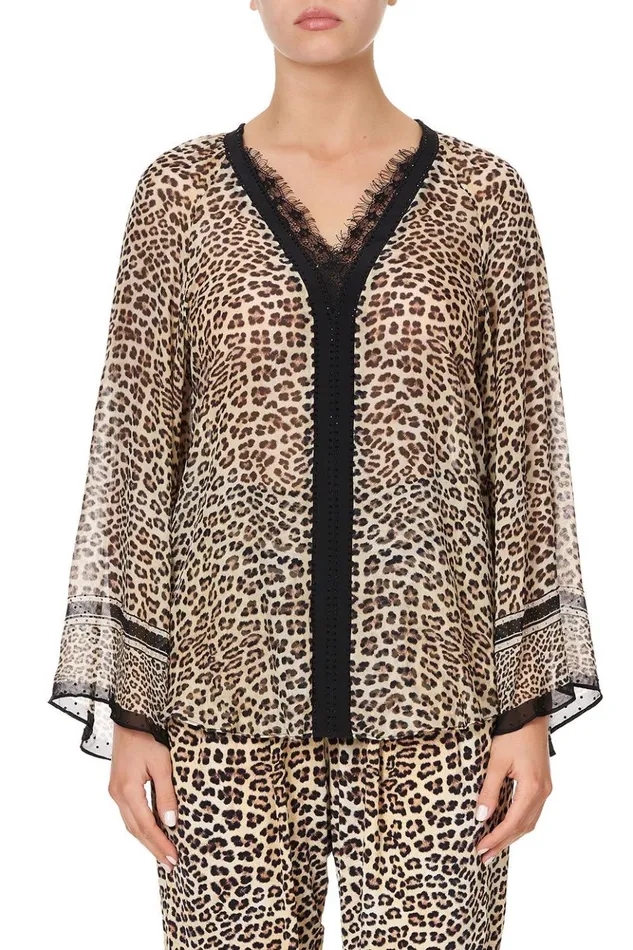 Women Tops Camilla V Neck Blouse With Neckband Sex Kitten