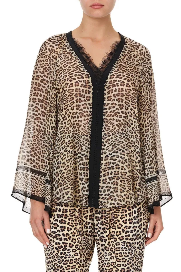 Women Tops Camilla V Neck Blouse With Neckband Sex Kitten