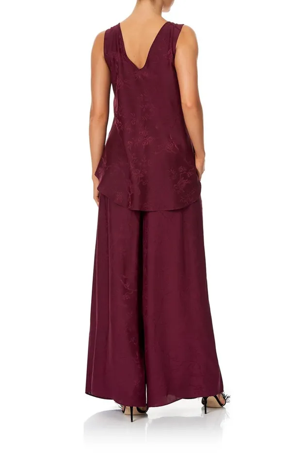 Women Tops Camilla Wide Strap URing Top Burgundy