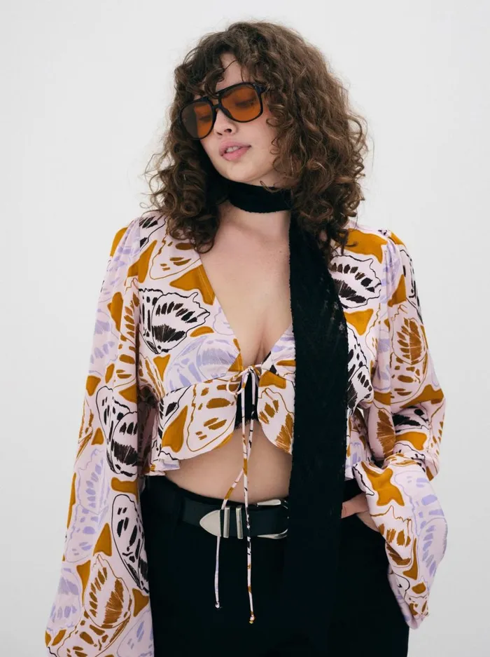 Women Tops For Love and Lemons Esmeralda Crop Top Orange Women Tops For Love and Lemons Esmeralda Crop Top Orange