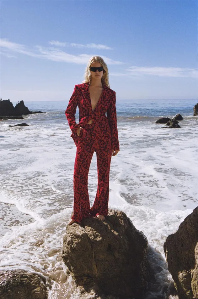 Women Tops For Love and Lemons Penny Blazer Red Women Tops For Love and Lemons Penny Blazer Red
