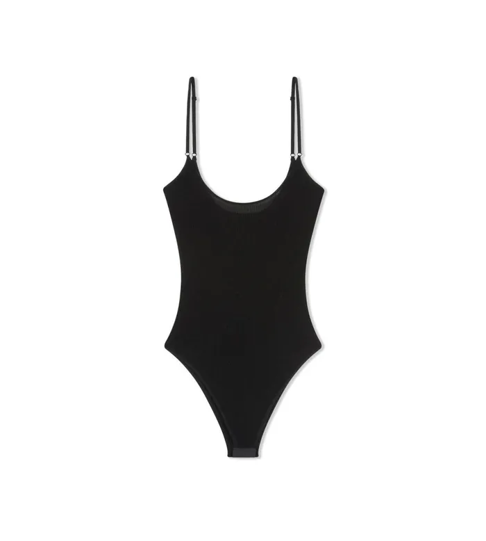 Women Tops Tom Ford Extra Fine Cashmere Silk Rib Sleeveless Bodysuit Black