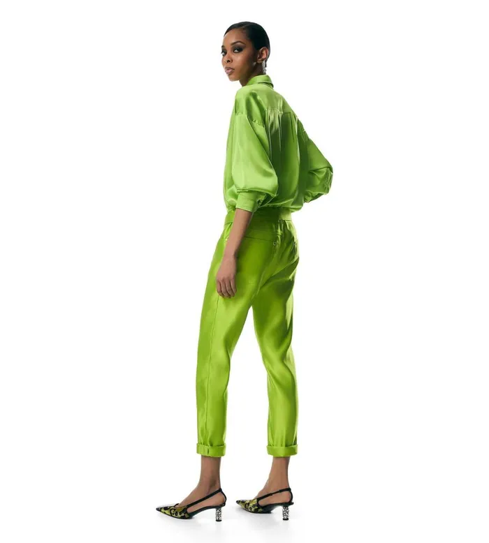 Women Tops Tom Ford Stretch Silk Satin Relaxed Fit Shirt Acido