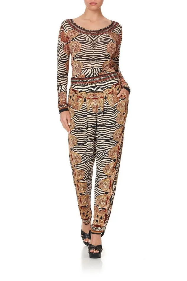Women Trousers and Leggings Camilla Harem Pants With Front Pleats Wild Fire
