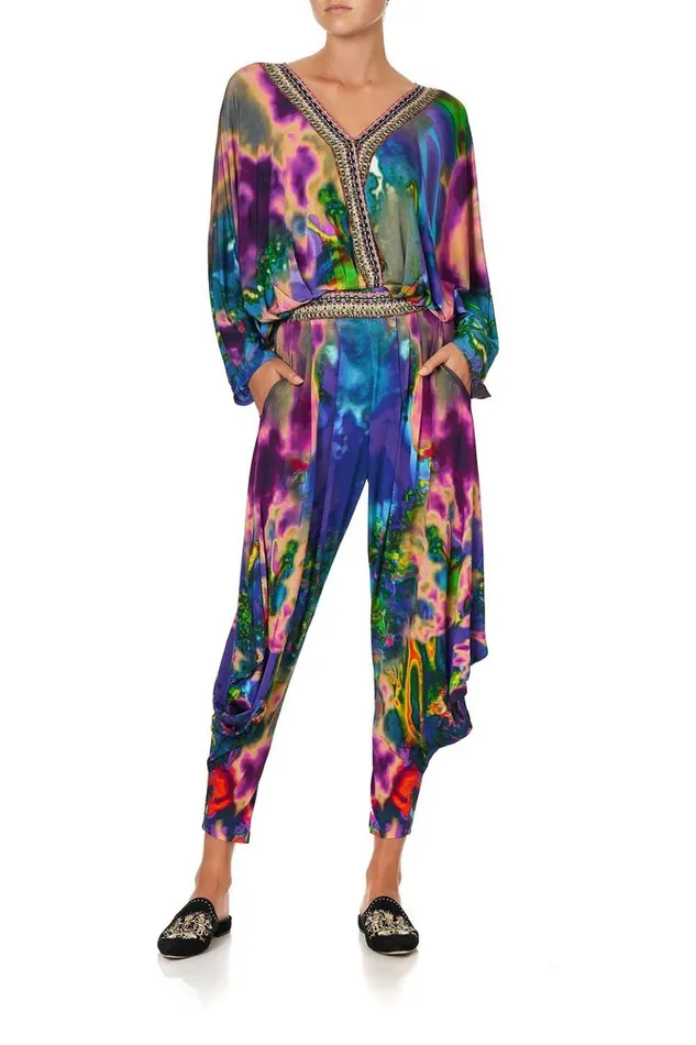 Women Trousers and Leggings Camilla Jersey Drape Pant With Pocket Acid Abbey