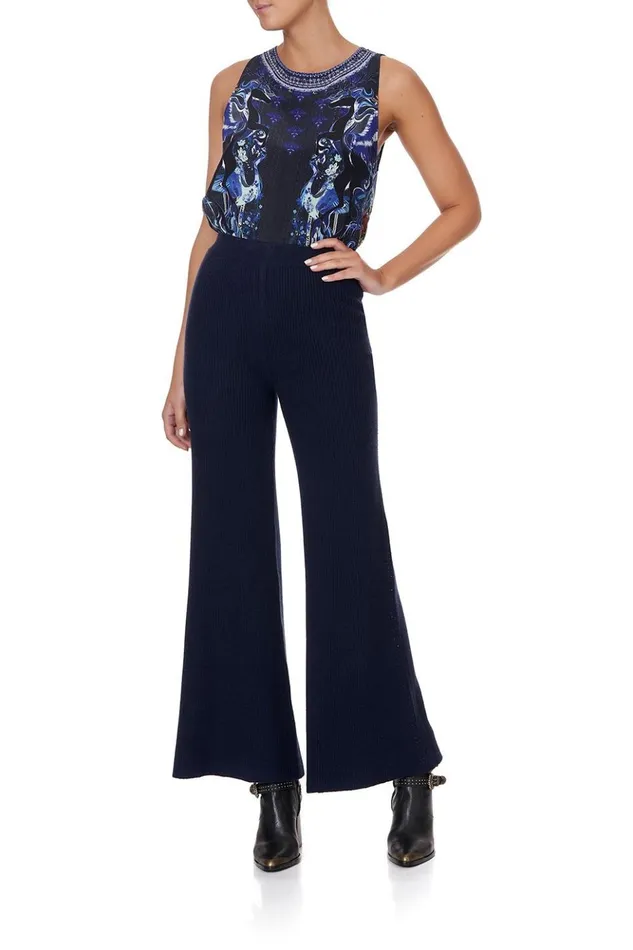 Women Trousers and Leggings Camilla Knitted Pant With Side Detail Mare Mystique