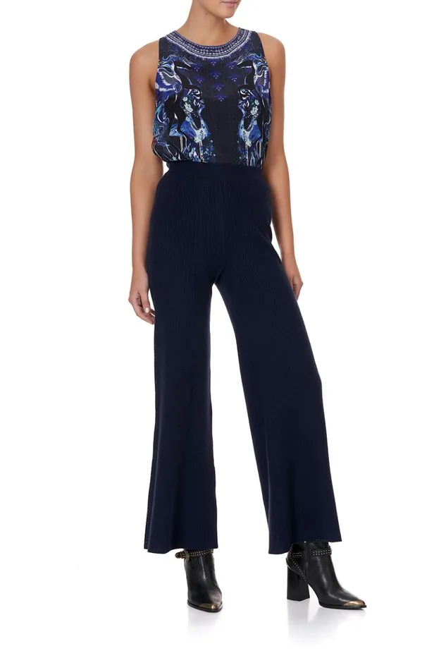 Women Trousers and Leggings Camilla Knitted Pant With Side Detail Mare Mystique