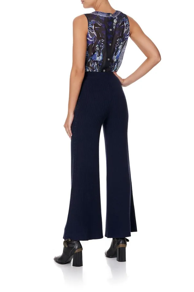Women Trousers and Leggings Camilla Knitted Pant With Side Detail Mare Mystique