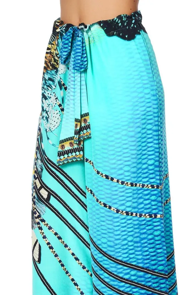 Women Trousers and Leggings Camilla Lounge Trouser With Tie Waist Marine Queen