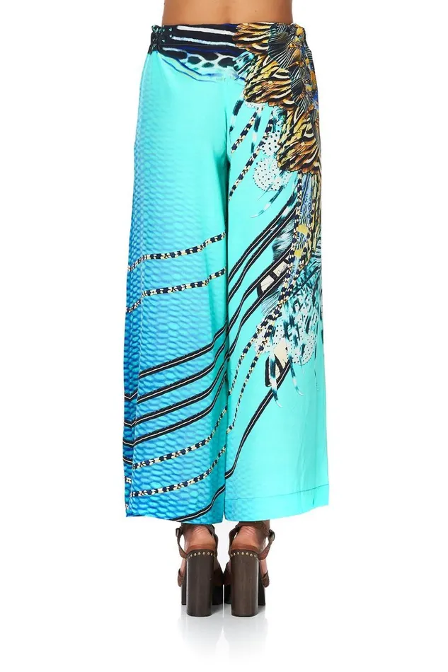 Women Trousers and Leggings Camilla Lounge Trouser With Tie Waist Marine Queen