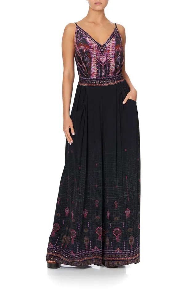 Women Trousers and Leggings Camilla Wide Leg Pant With Gathered Pockets Mina Mina
