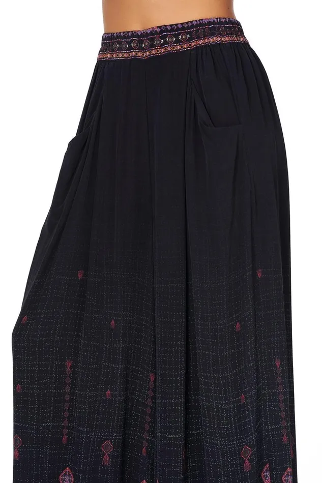 Women Trousers and Leggings Camilla Wide Leg Pant With Gathered Pockets Mina Mina