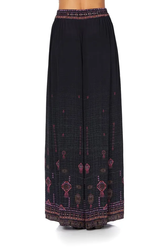 Women Trousers and Leggings Camilla Wide Leg Pant With Gathered Pockets Mina Mina